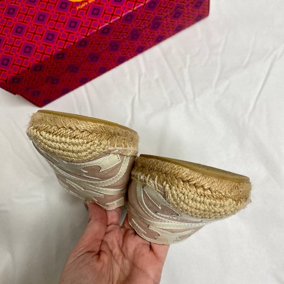 Tory Burch Poppy Espadrille Canvas Patent Leather - Picture 5 of 10